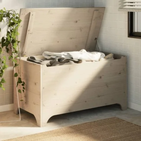 Caja de almacenaje con tapa RANA madera maciza pino 100x49x54cm by , Storage trunks - Ref: Foro24-4002339, Price: 126,92 €, D...