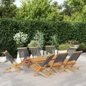 Sillas de jardín plegables 8 uds madera maciza acacia gris von , Gartenstühle - Ref: Foro24-3214633, Preis: 427,24 €, Rabatt: %