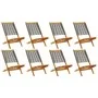 Sillas de jardín plegables 8 uds madera maciza acacia gris von , Gartenstühle - Ref: Foro24-3214633, Preis: 460,88 €, Rabatt: %