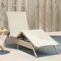 Tumbona con cojín ratán sintético beige by , Loungers - Ref: Foro24-4002705, Price: 143,57 €, Discount: %