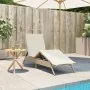 Tumbona con cojín ratán sintético beige by , Loungers - Ref: Foro24-4002705, Price: 143,57 €, Discount: %