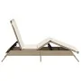 Tumbona con cojín ratán sintético beige by , Loungers - Ref: Foro24-4002705, Price: 143,57 €, Discount: %