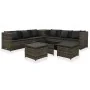 Set de sofás de jardín 8 piezas y cojines ratán sintético gris by , Garden sets - Ref: Foro24-313136, Price: 749,57 €, Discou...