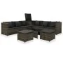 Set de sofás de jardín 8 piezas y cojines ratán sintético gris by , Garden sets - Ref: Foro24-313136, Price: 749,57 €, Discou...