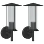 Apliques de exterior 2 unidades acero inoxidable negro de , Iluminación de exterior - Ref: Foro24-4006247, Precio: 52,94 €, D...