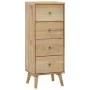 Cómoda de madera maciza de teca 40x30x100 cm de , Cajoneras - Ref: Foro24-340736, Precio: 222,93 €, Descuento: %