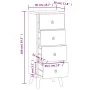 Cómoda de madera maciza de teca 40x30x100 cm de , Cajoneras - Ref: Foro24-340736, Precio: 222,93 €, Descuento: %