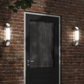 Apliques de exterior 2 unidades acero inoxidable plateado by , Outdoor lighting - Ref: Foro24-4006293, Price: 50,11 €, Discou...