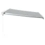 Toldo retráctil aluminio y tela gris antracita y blanco 4,5x3 m von , Markisen - Ref: Foro24-3216126, Preis: 477,70 €, Rabatt: %
