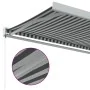 Toldo retráctil aluminio y tela gris antracita y blanco 4,5x3 m von , Markisen - Ref: Foro24-3216126, Preis: 477,70 €, Rabatt: %