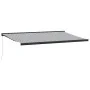 Toldo retráctil aluminio y tela gris antracita y blanco 5x3 m by , Awnings - Ref: Foro24-3216132, Price: 602,94 €, Discount: %
