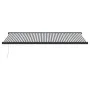 Toldo retráctil aluminio y tela gris antracita y blanco 5x3 m by , Awnings - Ref: Foro24-3216132, Price: 602,94 €, Discount: %