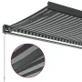 Toldo retráctil aluminio y tela gris antracita y blanco 5x3 m by , Awnings - Ref: Foro24-3216132, Price: 602,94 €, Discount: %