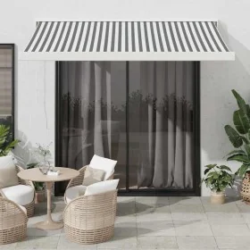 Toldo retráctil aluminio y tela antracita y blanco 3,5x2,5 m von , Markisen - Ref: Foro24-3216124, Preis: 785,28 €, Rabatt: %