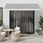 Toldo retráctil aluminio y tela antracita y blanco 3,5x2,5 m by , Awnings - Ref: Foro24-3216124, Price: 785,27 €, Discount: %