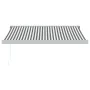 Toldo retráctil aluminio y tela antracita y blanco 3,5x2,5 m by , Awnings - Ref: Foro24-3216124, Price: 785,27 €, Discount: %