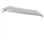 Toldo retráctil aluminio y tela antracita y blanco 3,5x2,5 m by , Awnings - Ref: Foro24-3216124, Price: 785,27 €, Discount: %