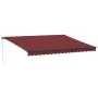 Toldo retráctil manual con LEDs color burdeos 450x350 cm by , Awnings - Ref: Foro24-3215003, Price: 446,37 €, Discount: %