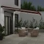 Toldo retráctil manual con LEDs color burdeos 450x350 cm by , Awnings - Ref: Foro24-3215003, Price: 446,37 €, Discount: %