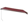 Toldo retráctil manual con LEDs color burdeos 450x350 cm by , Awnings - Ref: Foro24-3215003, Price: 446,37 €, Discount: %