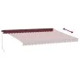 Toldo retráctil manual con LEDs color burdeos 450x350 cm by , Awnings - Ref: Foro24-3215003, Price: 446,37 €, Discount: %