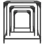 Mesas de centro apilables 3 pzas de acero con tapa de vidrio by , Coffee table - Ref: Foro24-845986, Price: 62,09 €, Discount: %