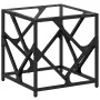 Mesa de centro de acero y tapa vidrio transparente 40x40x41 cm de , Mesas de centro - Ref: Foro24-845990, Precio: 37,27 €, De...