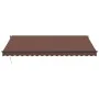 Toldo retráctil manual con luces LED marrón 450x350 cm by , Awnings - Ref: Foro24-3215408, Price: 458,34 €, Discount: %