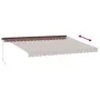Toldo retráctil manual con luces LED marrón 450x350 cm by , Awnings - Ref: Foro24-3215408, Price: 458,34 €, Discount: %