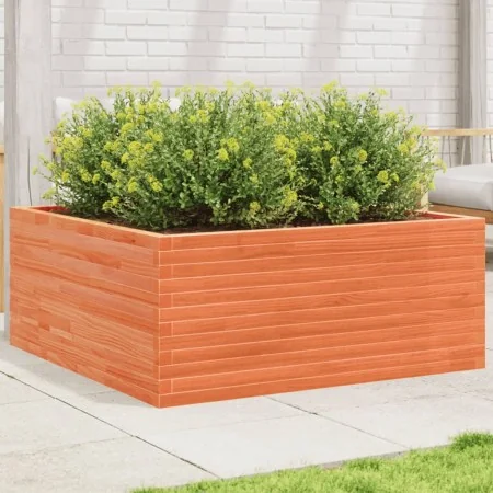 Jardinera de madera maciza de pino marrón cera 110x110x46 cm de , Maceteros y jardineras - Ref: Foro24-3282436, Precio: 244,6...