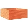 Jardinera de madera maciza de pino marrón cera 110x110x46 cm de , Maceteros y jardineras - Ref: Foro24-3282436, Precio: 244,6...