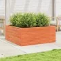 Jardinera de madera maciza de pino marrón cera 110x110x46 cm de , Maceteros y jardineras - Ref: Foro24-3282436, Precio: 244,6...