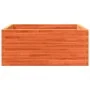 Jardinera de madera maciza de pino marrón cera 110x110x46 cm de , Maceteros y jardineras - Ref: Foro24-3282436, Precio: 244,6...