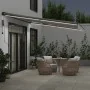 Toldo retráctil automático luz LED antracita blanco 450x350 cm by , Awnings - Ref: Foro24-3215815, Price: 630,30 €, Discount: %