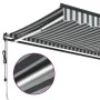 Toldo retráctil automático luz LED antracita blanco 450x350 cm by , Awnings - Ref: Foro24-3215815, Price: 630,30 €, Discount: %