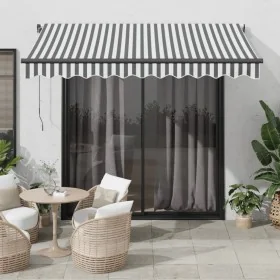 Toldo retráctil automático luz LED antracita blanco 300x250 cm by , Awnings - Ref: Foro24-3310226, Price: 480,48 €, Discount: %