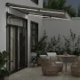 Toldo retráctil automático luz LED antracita blanco 300x250 cm by , Awnings - Ref: Foro24-3310226, Price: 471,78 €, Discount: %