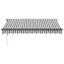 Toldo retráctil automático luz LED antracita blanco 300x250 cm by , Awnings - Ref: Foro24-3310226, Price: 471,78 €, Discount: %