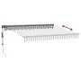 Toldo retráctil automático luz LED antracita blanco 300x250 cm by , Awnings - Ref: Foro24-3310226, Price: 471,78 €, Discount: %
