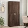 Aparador alto madera de ingeniería marrón roble 80x35x180 cm by , Lockers and storage cabinets - Ref: Foro24-3276657, Price: ...