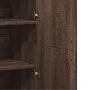 Aparador alto madera de ingeniería marrón roble 80x35x180 cm by , Lockers and storage cabinets - Ref: Foro24-3276657, Price: ...