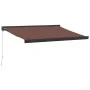 Toldo retráctil manual marrón 350x250 cm de , Toldos - Ref: Foro24-3215724, Precio: 530,32 €, Descuento: %