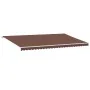 Toldo retráctil manual con luces LED marrón 600x300 cm by , Awnings - Ref: Foro24-3215385, Price: 510,45 €, Discount: %