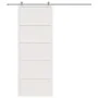 Puerta de granero madera maciza pino blanca 80x208 cm by , Doors - Ref: Foro24-850636, Price: 117,02 €, Discount: %