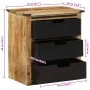 Aparador con 3 cajones madera maciza de mango 55x35x60 cm by , Sideboards - Ref: Foro24-374061, Price: 161,86 €, Discount: %