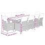 Set de mesa y sillas de jardín 11 pzas y cojines ratán PE beige von , Gartensets - Ref: Foro24-3277247, Preis: 1,00 €, Rabatt: %