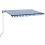 Toldo automático LED sensor de viento azul y blanco 300x250 cm by , Awnings - Ref: Foro24-3069071, Price: 462,23 €, Discount: %