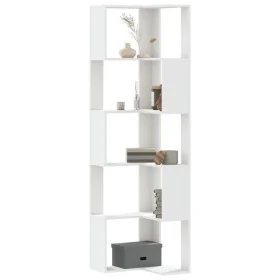 Estantería de esquina 5 niveles madera blanco 50x50x179 cm by , Bookcases and shelves - Ref: Foro24-852582, Price: 86,59 €, D...