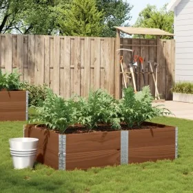 Jardinera de madera maciza de pino marrón 150x100 cm by , Pots and planters - Ref: Foro24-3295418, Price: 104,10 €, Discount: %