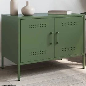 Mueble de TV de acero verde oliva 68x39x50,5 cm von , TV-Möbel - Ref: Foro24-842942, Preis: 78,03 €, Rabatt: %